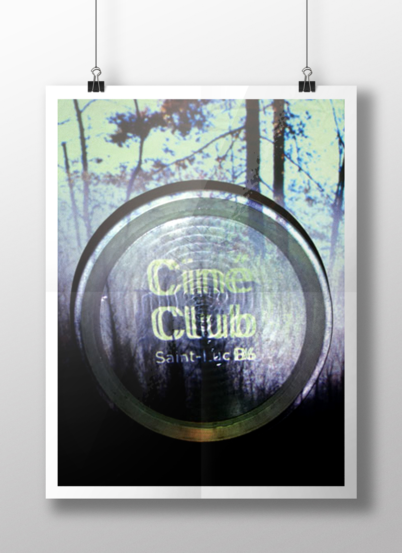 photos du projet ciné-club de saint-luc, expérimentation, typographie, vidéo et photomontage. Damien Closon